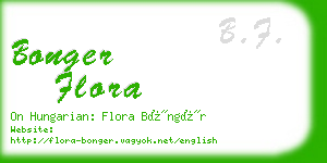 bonger flora business card